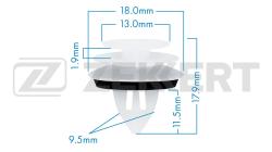 Клипса крепёжная Mazda (миним. кол-во заказа 10 шт) be-1012