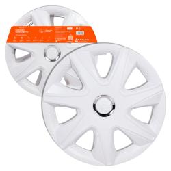 Колпаки колесные 15" "Джой", белый глянец, хром кольцо, компл. 2 шт. (AWCC-15-34)