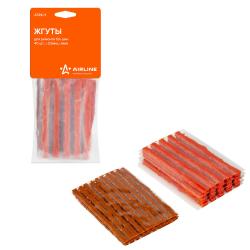 Жгуты для ремонта б/к шин, 3,5*100мм + 6*100мм, 40 шт, коричневые, ПВХ подложка, в пакете (ATRK-9)