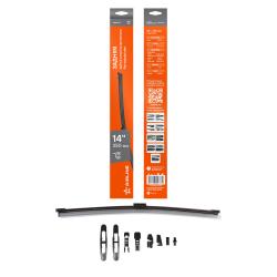 Щетка стеклооч задняя универс бескаркас 350мм (14") 8 адаптеров (AWB-R-350)