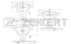 Колодки торм. диск. передн. Ford Focus II 05- Mazda 3 06- Opel Vectra C III 05- Volvo C30 06- C7 bs-1377