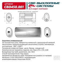 Глушитель универсальный CBD450.001