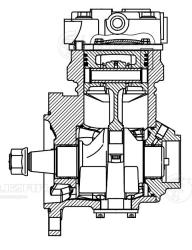 LUZAR LAC 1204 Компрессор воздушный для а/м ГАЗ, ПАЗ с двигателем ЯМЗ-534 (1 цилиндр, >270л/мин, без шкива)