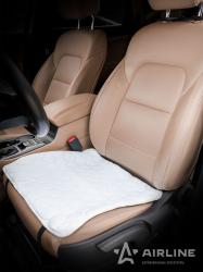 Накидка (подушка) из искусственного меха на сиденье, белая с коротким ворсом, 1 шт.(AFC-A-01)