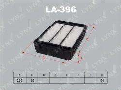 Фильтр воздушный MITSUBISHI LANCER 07-/OUTLANDER/PEUGEOT 4007 LA-396