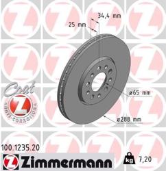 Диск тормозной передний с покрытием COAT Z 100.1235.20