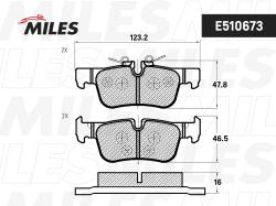 E510673 Колодки тормозные BMW 2 F45 14-/X1 F48 15- задние Ceramic