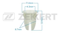 Клипса крепёжная Mercedes-Benz (миним. кол-во заказа 10 шт) be-1792