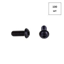 Винт 10х40 * 10.9 ISO 7380 п/кр., полн. резьба, черн/оксид 100шт FORTLUFT sts014838