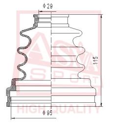 Шрус внутренний 24x102 TOYOTA TOYOTA : 4RUNNER SURF 13# tyiu-5013