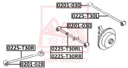 Тяга задняя поперечная правая NISSAN NISSAN X-TRAIL NT30 PNT30 T30 0225-t30rr