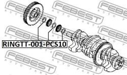 КОЛЬЦО УПЛОТНИТЕЛЬНОЕ ШКИВА КОЛЕНВАЛА (10 шт. в упаковке  цена за упаковку) MAZDA 3 BK 2003-2006 [EU ringtt-001-pcs10