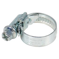 Хомут 12-22/9мм, червячный, усиленный, W1(оцинк), 1 шт. (AHC-SZ-03)
