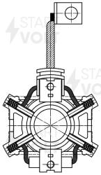 STARTVOLT VBS 0502 Узел щеточный стартера для автомобилей Hyundai Getz (02-)/Kia Rio (05-) 1.4i (тип Delco)