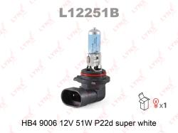 Лампа HB4 9006 12V 51W P22D SUPER WHITE L12251B