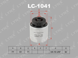 Фильтр масляный VAG 1.2/1.4 TFSI 06- LC-1041