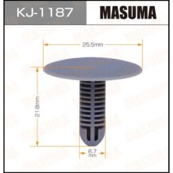 Клипса автомобильная (автокрепеж) MASUMA   1187-KJ  салонная серая  [уп.50] KJ1187