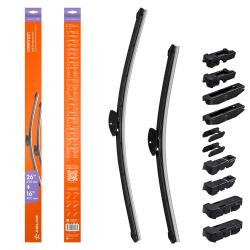 Щетки стеклооч бескаркас универс компл. (2шт.) 650/400мм (26"/16") 6 адптр (AWB-BK-650-410K)