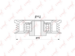 Ролик ремня приводного NISSAN TEANA 08-/MURANO 07- PB-7026
