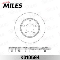 Диск тормозной AUDI A6 qattro/A6 ALLROAD 1.8-4.2 97-05 задний D 255мм. K010594