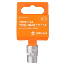 Головка торцевая 3/8" шестигранная 10мм пласт.подвес (AT-S38-03)