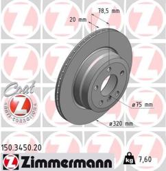 Диск тормозной задний с покрытием COAT Z 150.3450.20