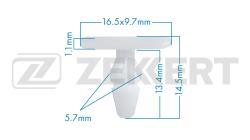 Клипса крепёжная Mercedes-Benz (миним. кол-во заказа 10 шт) be-1702