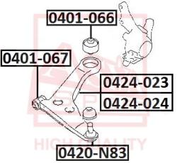 Опора шаровая переднего рычага MITSUBISHI MITSUBISHI : SPACE WAGON CHARIOT GRANDIS N83W N84W N93W N9 0420-n83