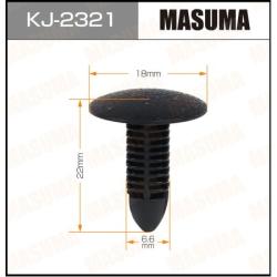 Клипса автомобильная (автокрепеж) MASUMA   2321-KJ салонная черная  [уп.50] KJ2321