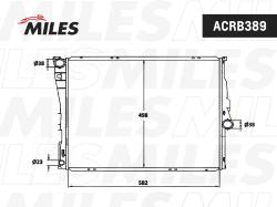 ACRB389 Радиатор BMW E83 2.0-3.0/2.0D/3.0D (паяный) 04-