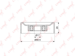 Ролик ремня приводного TOYOTA LAND CRUISER 120/150 4.0 PB-7033