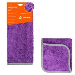 Салфетка из микрофибры длинный ворс фиолетовая (35*40 см) (ABDN009)