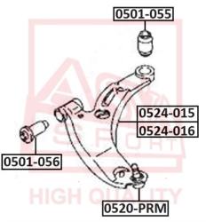 Рычаг передний нижний правый MAZDA MAZDA 323 BJ 1998-2002 0524-015