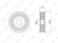 Ролик ремня приводного SKODA Fabia II 1.4 10-14 PB-5303
