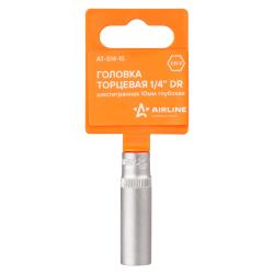 Головка торцевая 1/4" шестигранная 10мм глубокая пласт.подвес (AT-S14-15)