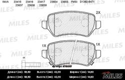 Колодки тормозные OPEL ASTRA G/H/ZAFIRA A задние SemiMetallic E110057