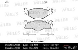 E100069 Колодки тормозные VOLKSWAGEN G2 1.6/G3 1.4/1.6/1.9D передние SemiMetallic