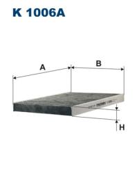 Фильтр салона AUDI A3/TT 96-/SKODA OCTAVIA 96-/VW G3/G4/PASSAT угольный K 1006A