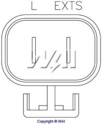 Transpo регулятор напряжения генератора Mitsubishi ib347