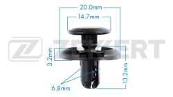 Клипса крепёжная Alfa Romeo Fiat Lancia Mazda Mitsubishi Suzuki Toyota (миним. кол-во заказа 1 be-1524