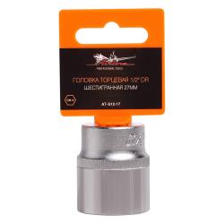 AIRLINE AT-S12-17 Головка торцевая 1/2" DR шестигранная 27мм пласт. подвес