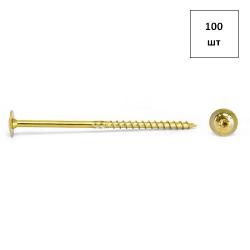 Саморез для дер.констр. 8х60 ж.ц. тарельчат. Torx 40 100шт FORTLUFT sts030296