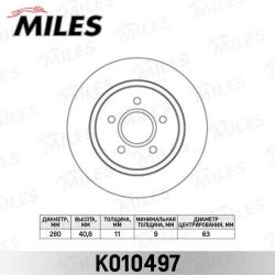 Диск тормозной FORD FOCUS 04-/08-/VOLVO C30/C70 задний k010497
