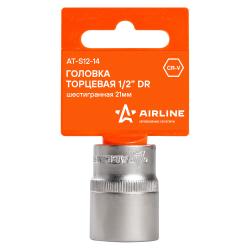 Головка торцевая 1/2" шестигранная 21мм, пласт.подвес (AT-S12-14)