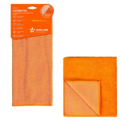 Салфетка из микрофибры и коралловой ткани оранжевая (35*40 см)  (AB-A-04)