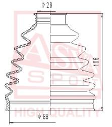 Шрус наружный 36x61x28 MAZDA BT-50 2006- mz-bt50a44