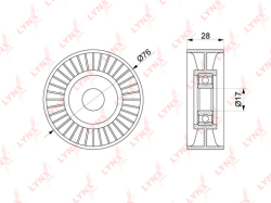 Ролик ремня приводного MERCEDES W204/212/251/166/221 3.5 YP757535