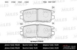 Колодки тормозные MITSUBISHI PAJERO I/PAJERO II/L400 94>03 задние SemiMetallic E110242