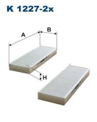 Фильтр салона CITROEN BERLINGO/С4/PEUGEOT PARTNER 08- (упак.2шт.) K 1227-2X