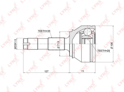 ШРУС CITROEN JUMPER/FIAT DUCATO/PEUGEOT BOXER 2.2HDI-2.3D 06- нар. 29зуб CO-3667